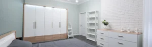 wardrobe in a bedroom